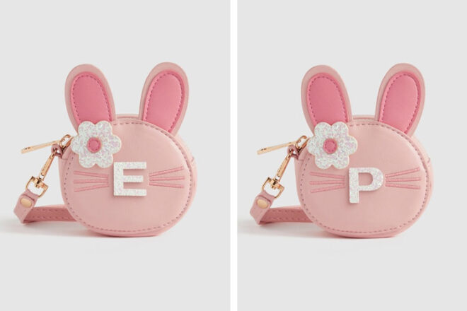 The Seed Heritage Allegra Bunny Initial Purse with the letters E and P