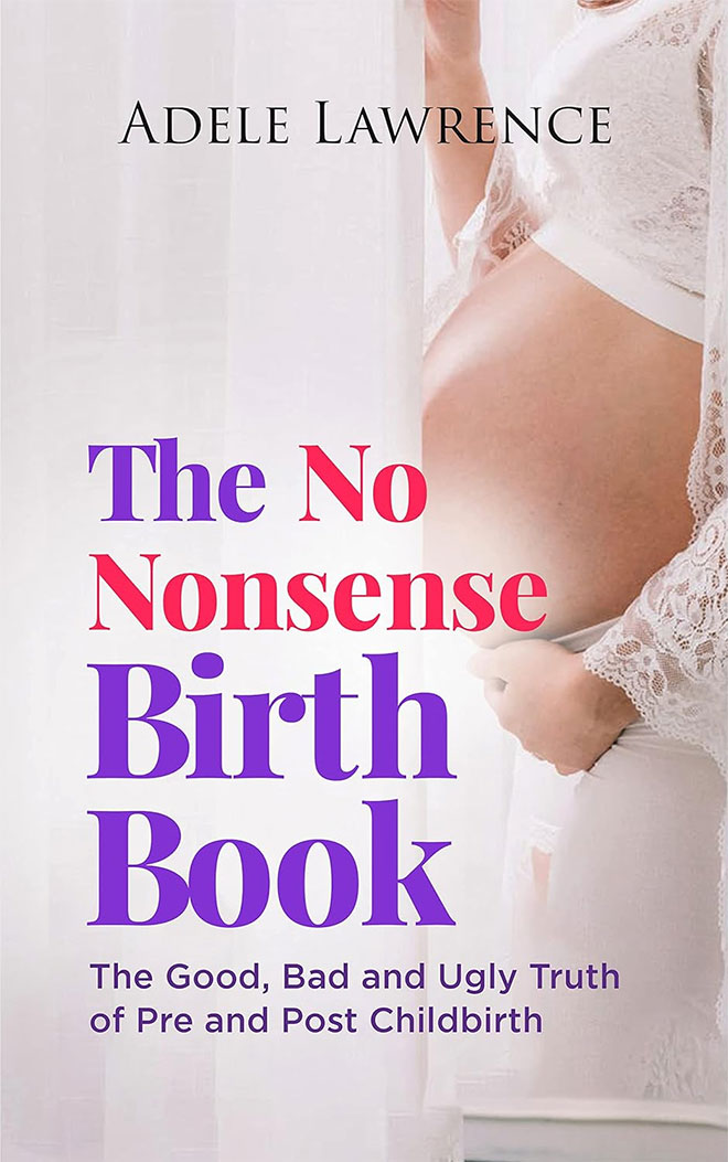 The cover of the book The No Nonsense Birth Book by Adele Lawrence