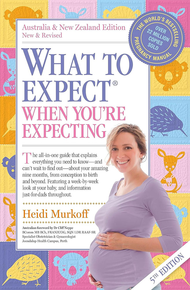 The cover of the book What to Expect When You're Expecting by Heidi Murkoff