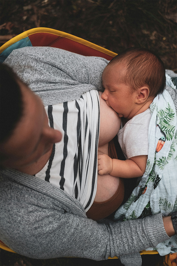 Mother breastfeeding baby