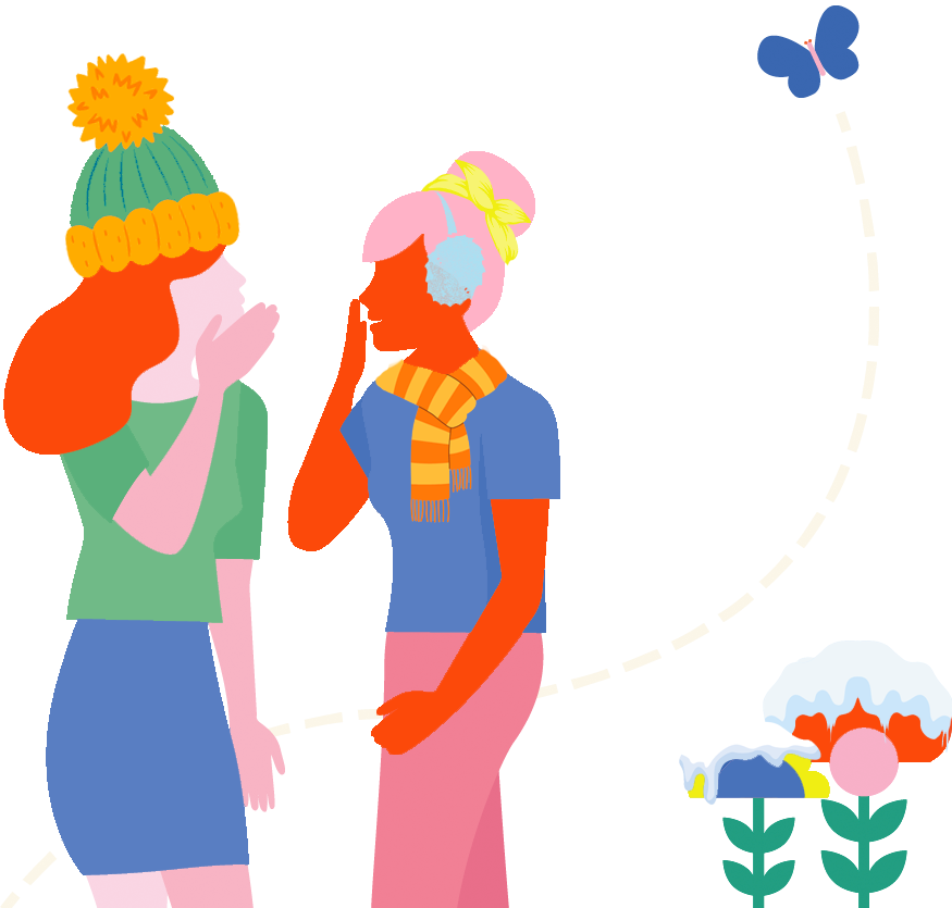 Girls winter scene homepage