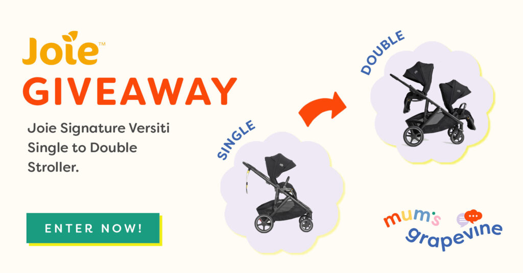 Win a Joie versiti single to double stroller footer banner