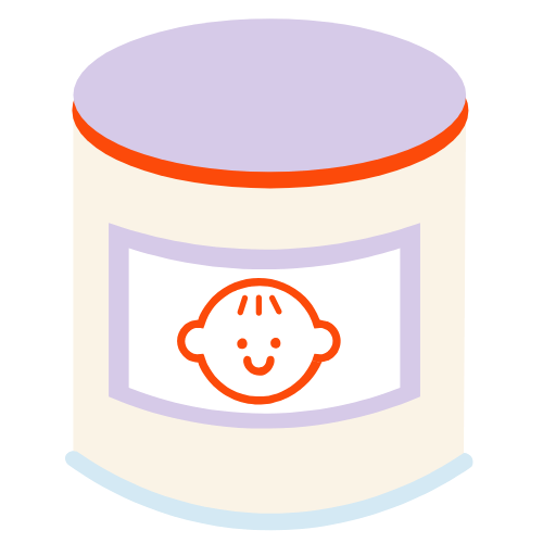 Illustration of baby formula can