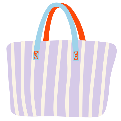 Illustration of beach bag