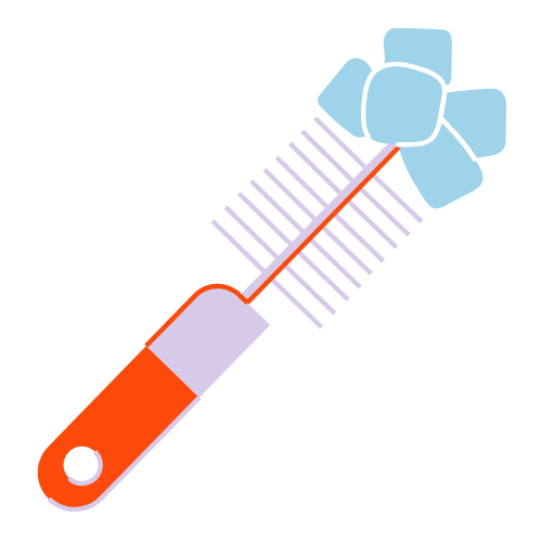 Illustration of bottle brush