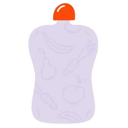 Illustration of baby food pouch
