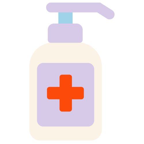 Illustration of hand sanitiser icon