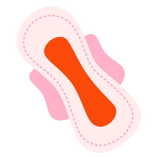 Illustration of maternity pad