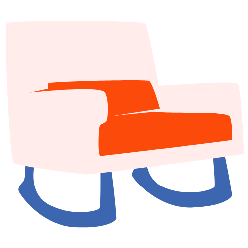 Illustration of nursing rocking chair