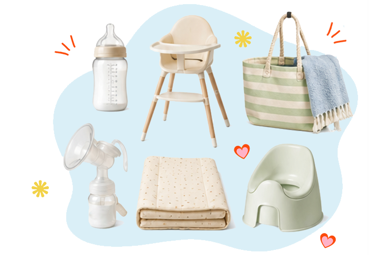 RC-landing-page-header baby gear surround by stars and dash lines