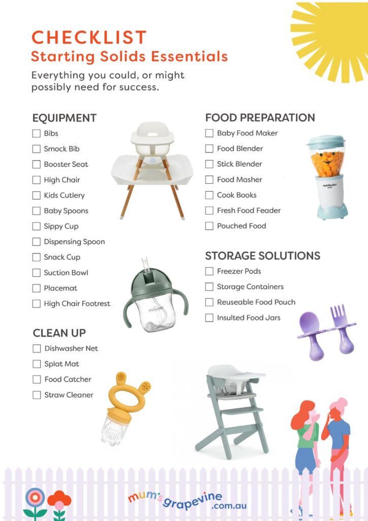 Mums Grapevine Starting Solids Checklist