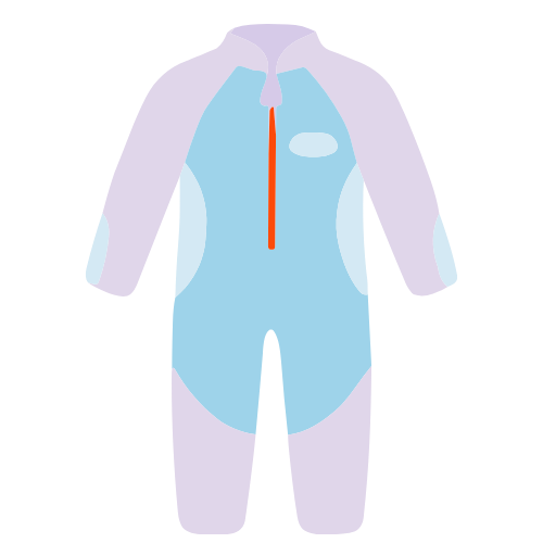 Illustration of kids wetsuit