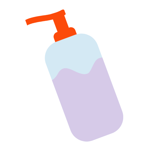 Illustration of baby lotion bottle