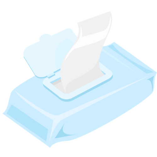 Illustration of baby wipes
