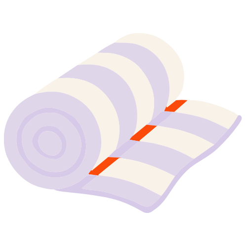 Illustration of beach towel