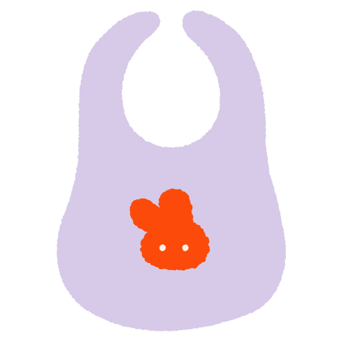 Illustration of bunny bib