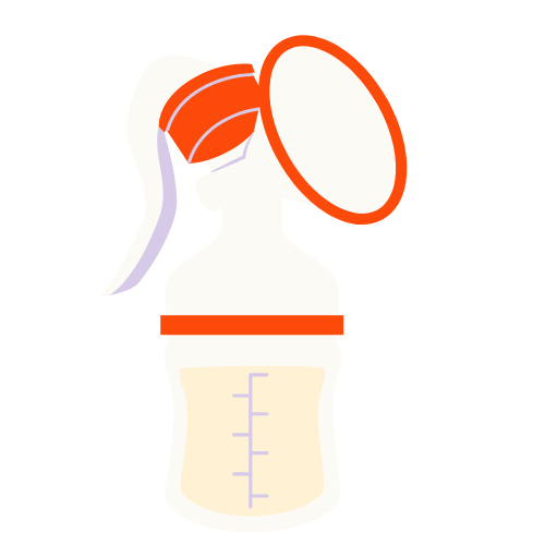 Illustration of manual breast pump