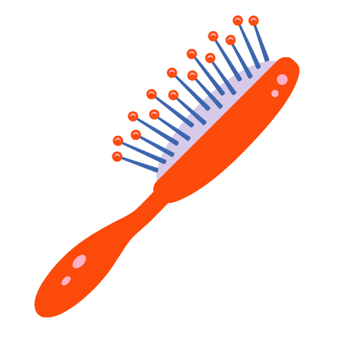 Illustration of hair brush