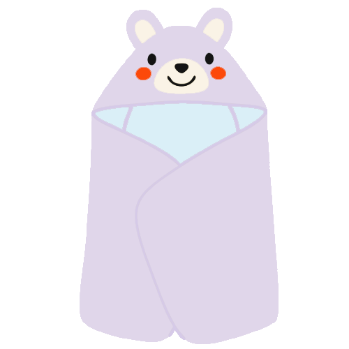 Illustration of hooded bath towel
