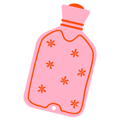 Illustration of hot water bottle