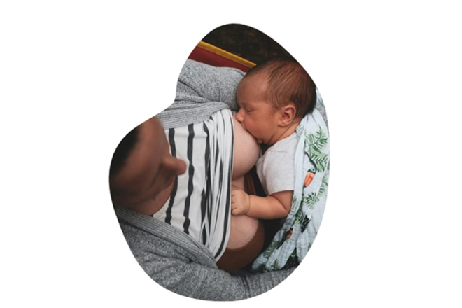 mother breastfeeding baby