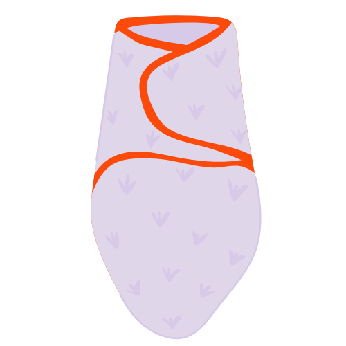 illustration of swaddle wrap