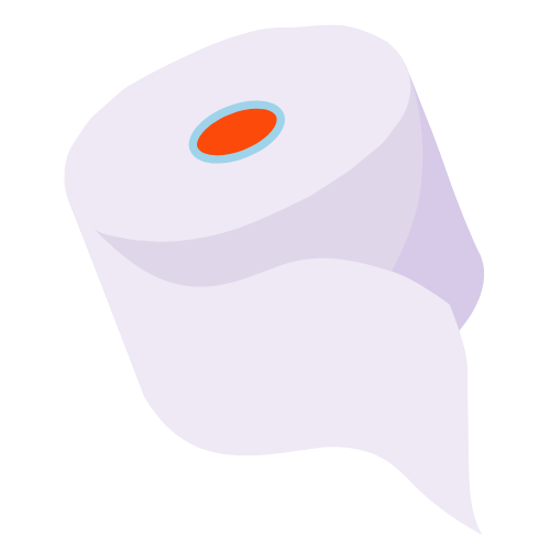 Illustration of toilet paper roll